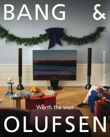 Bang & olufsen soundbar with sleek black design and premium materials.