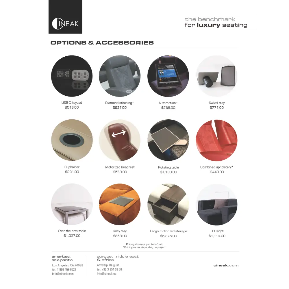 Cineak Mondrian Theatre Seating