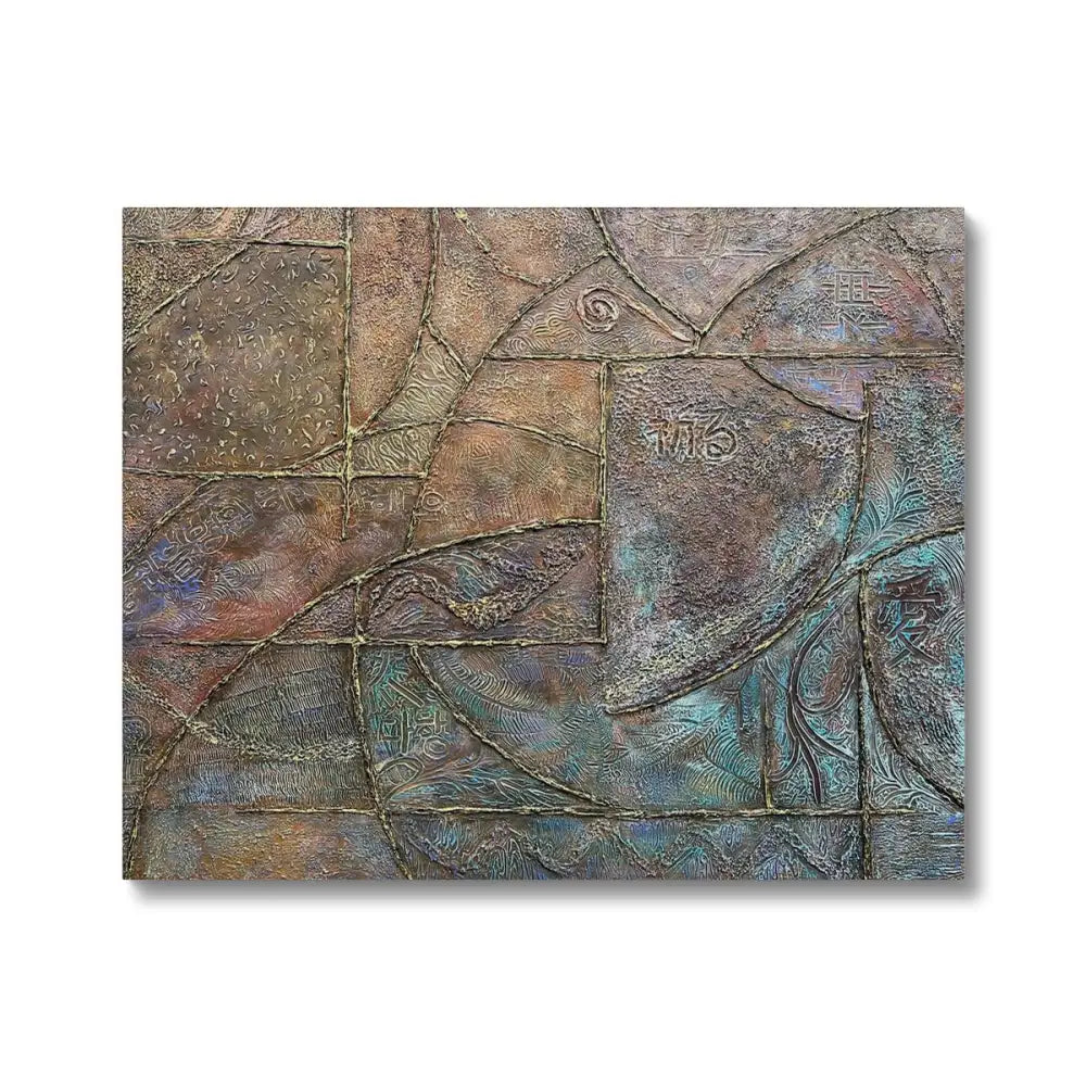 Harmonic Earthen Azure Dance Canvas - 20’x16’ / White