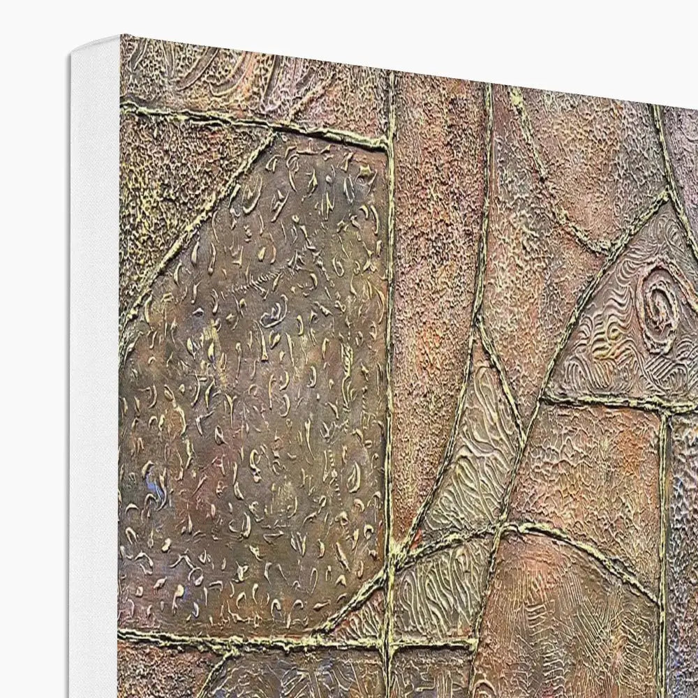 Harmonic Earthen Azure Dance Canvas - Fine art