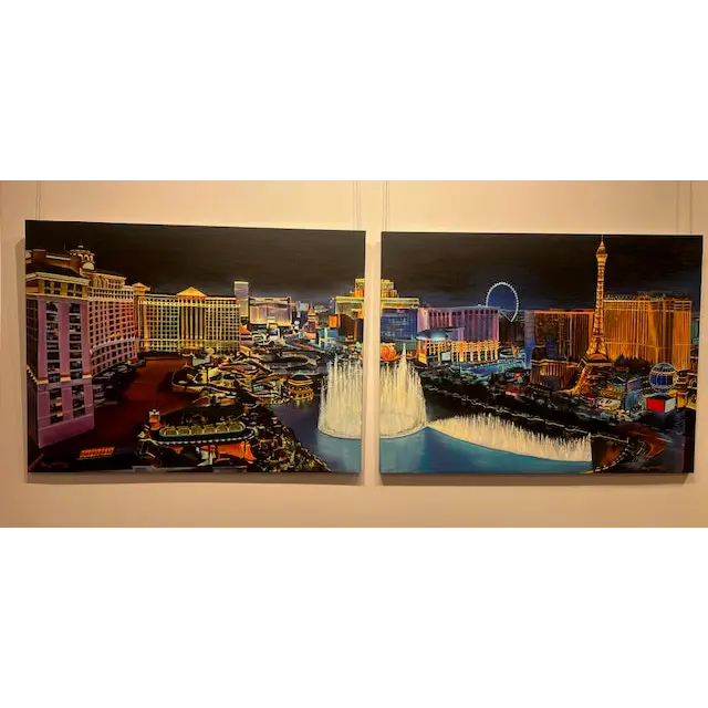 Lights Up Las Vegas - Diptych - Original Artwork