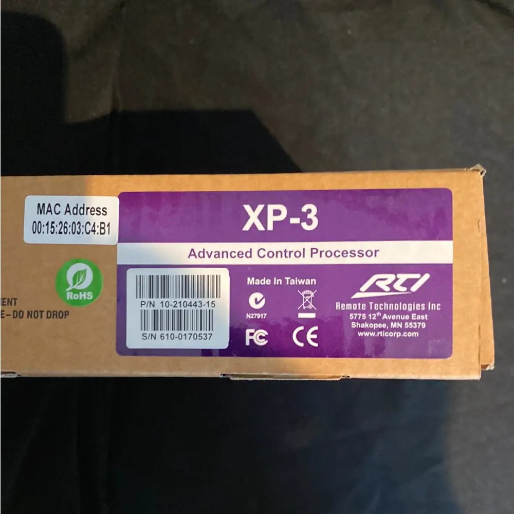 RTI XP-3 Advanced Control Processor - 20-210142-12 - For Parts/As Is
