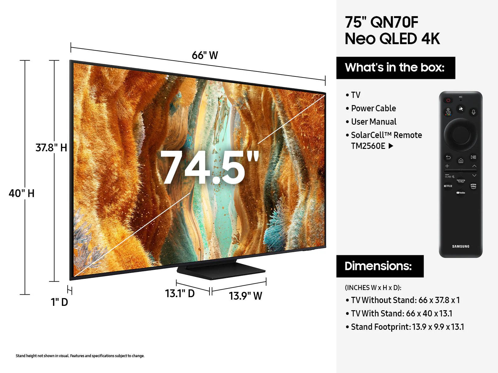 Samsung QN70 75" + Arc Ultra Package