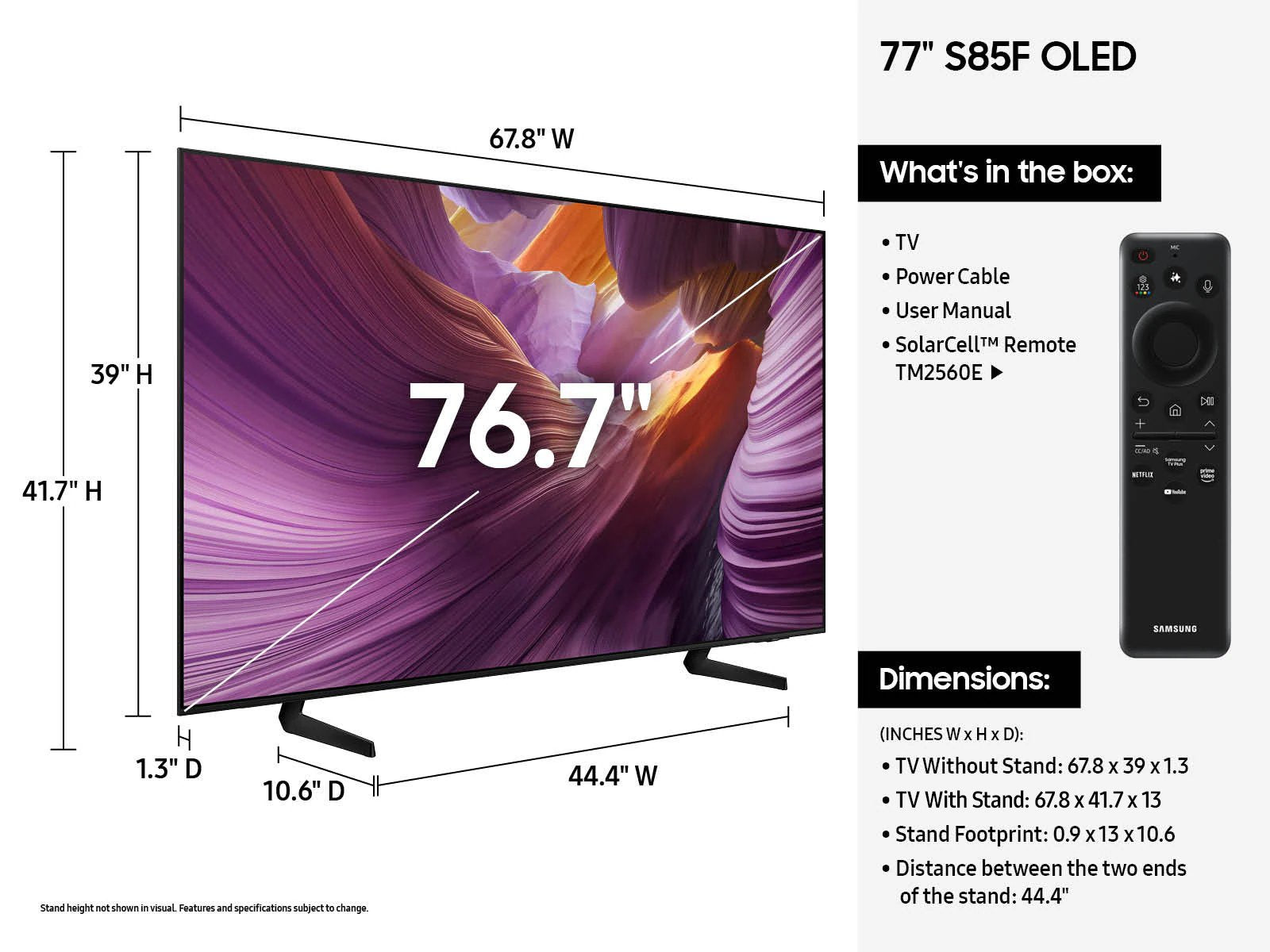 Samsung OLED 4K S85 Smart Television