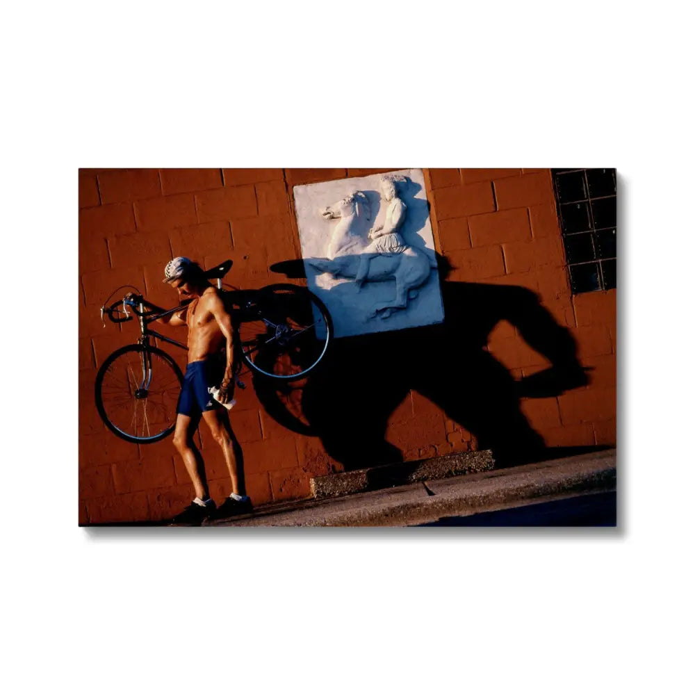 Biker by David Mecey Canvas - 24’x16’ / White Wrap