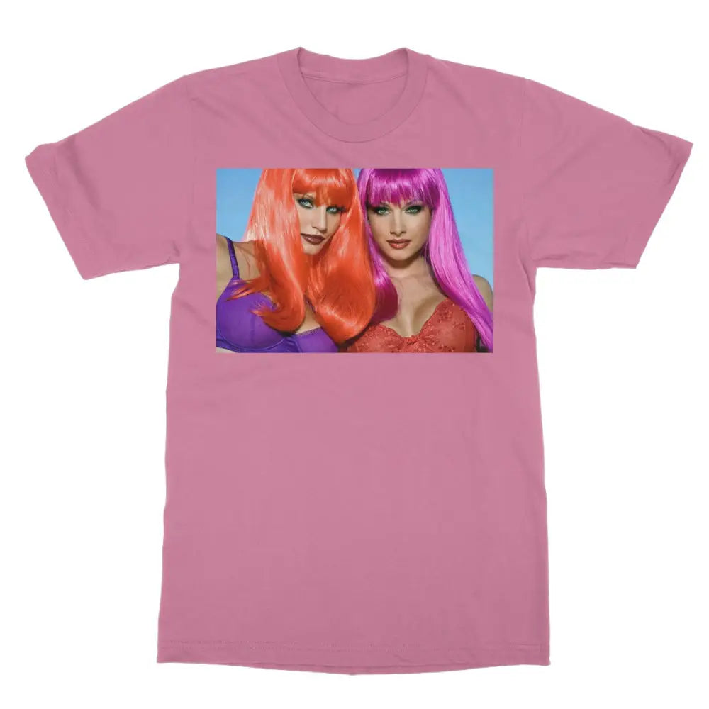 Cora & Angie In Full Color Softstyle T-Shirt - 2XL / Azalea