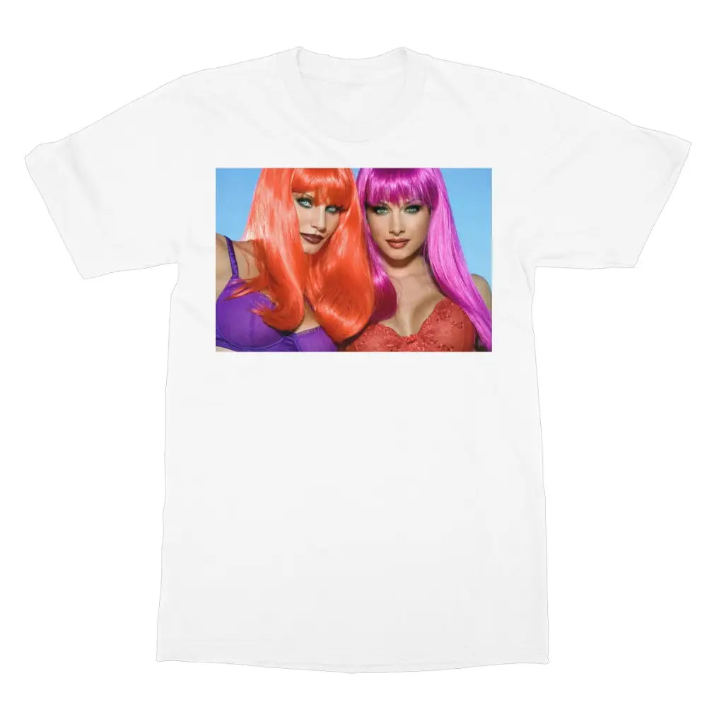 Cora & Angie In Full Color Softstyle T-Shirt - 2XL / White