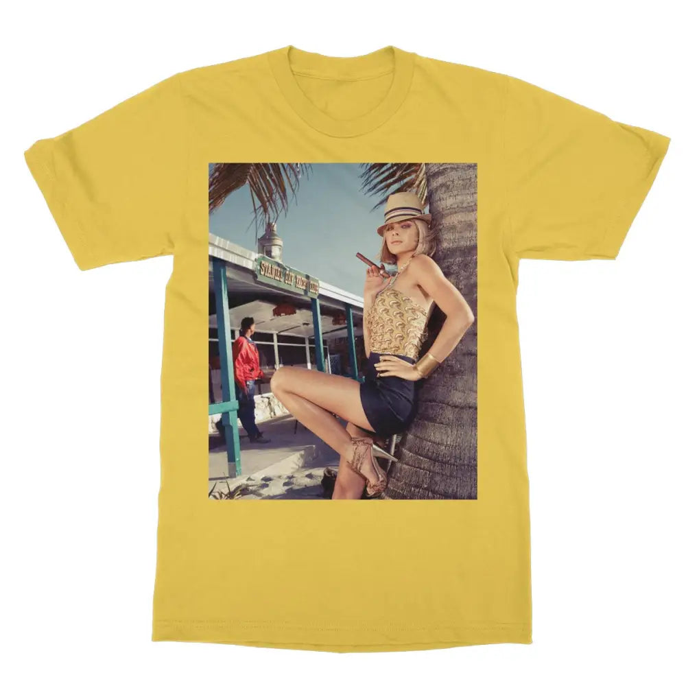 Cora with Cigar Softstyle T-Shirt - 2XL / Daisy - Apparel