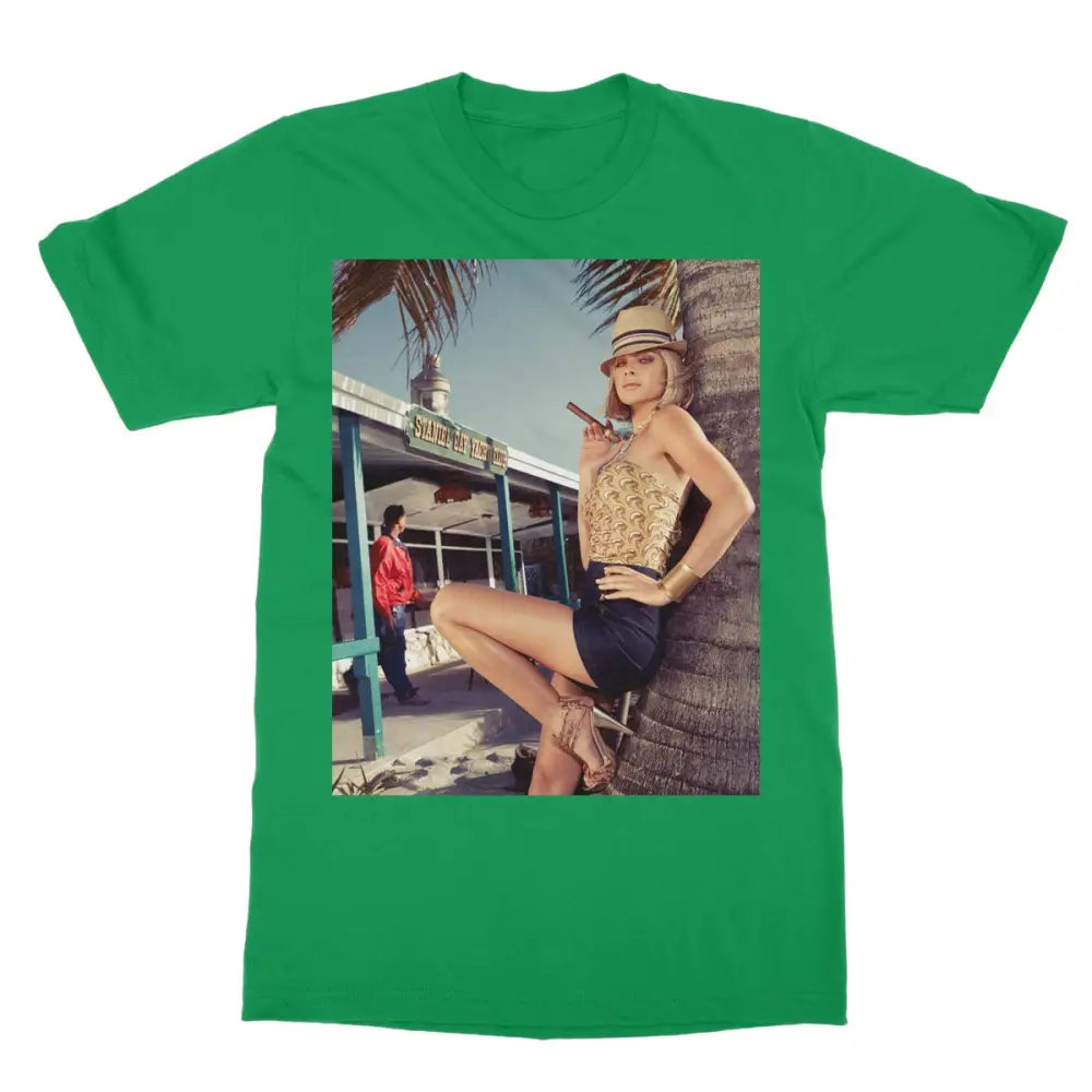 Cora with Cigar Softstyle T-Shirt - 2XL / Irish Green