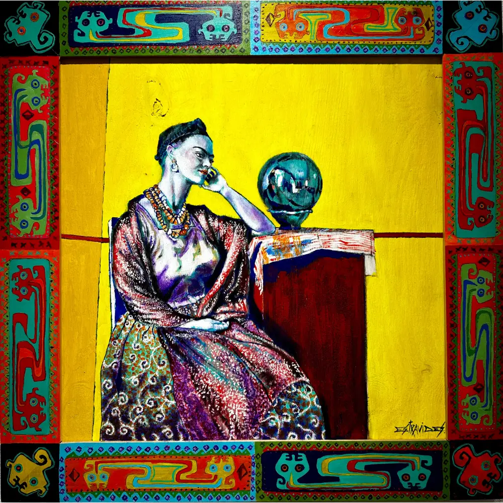 Frida Kahlo - Pensando - Original Artwork