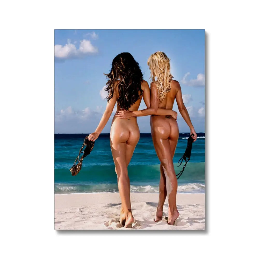 Girl Friends by David Mecey Canvas - 18’x24’ / White