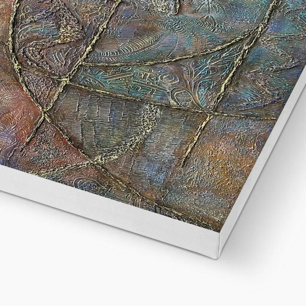 Harmonic Earthen Azure Dance Canvas - Fine art
