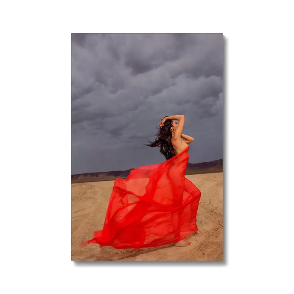 Jasmin in Red by David Mecey Canvas - 16’x24’ / White