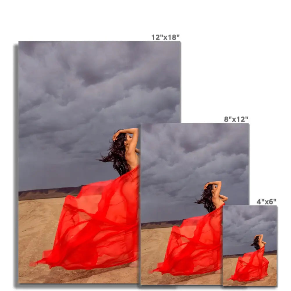 Jasmin in Red Hahnemühle Photo Rag Print - Fine art
