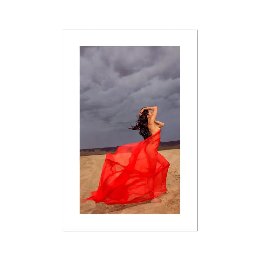 Jasmin in Red Rolled Canvas - 20x30 - Fine art