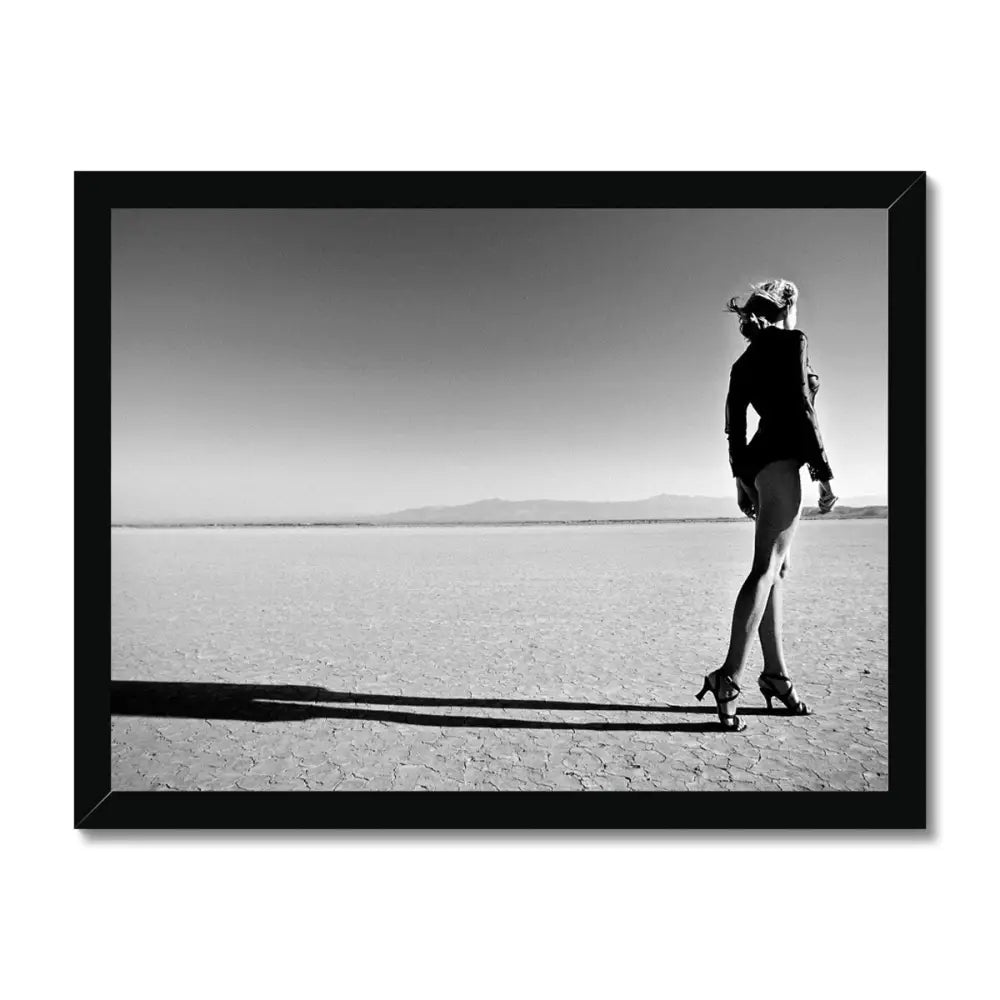 Jennifer at The Beach Framed Print - 16x12 / Black Frame -