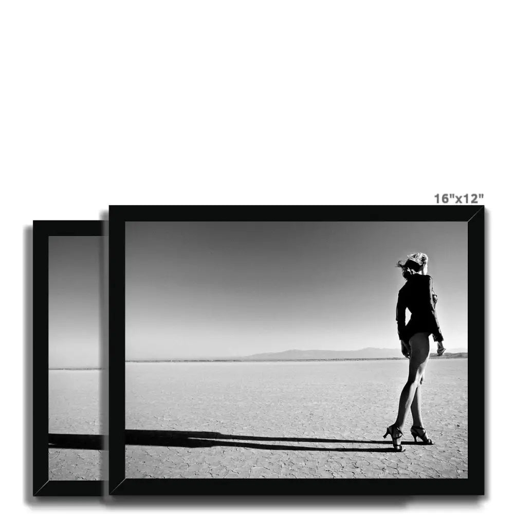 Jennifer at The Dry Lake by David Mecey Framed Print - Fine