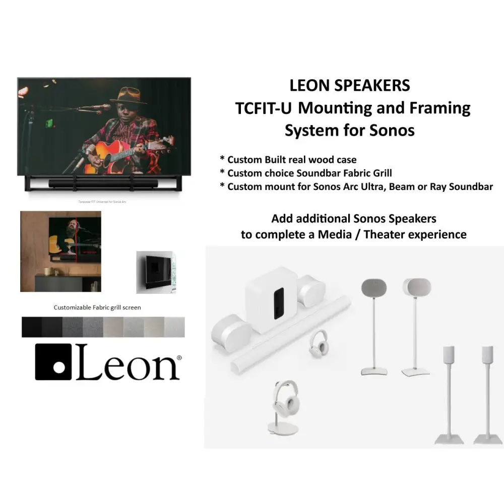 Leon TCFIT-U: Sonos Soundbar Package Options (add pieces)