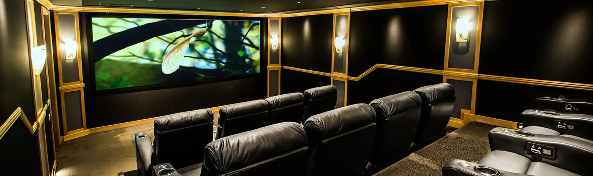 Luxurious home theater seating.