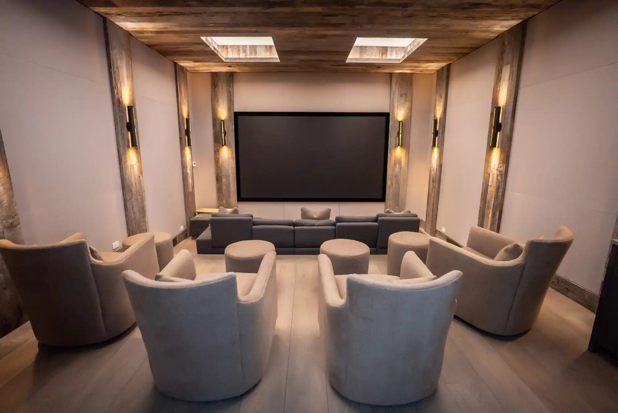 Luxurious home theater.