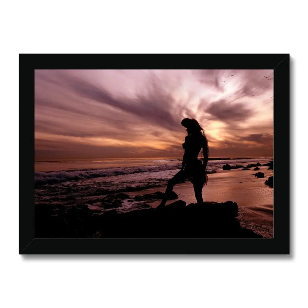 Malibu Sunset by David Mecey Framed Print - A4 Landscape