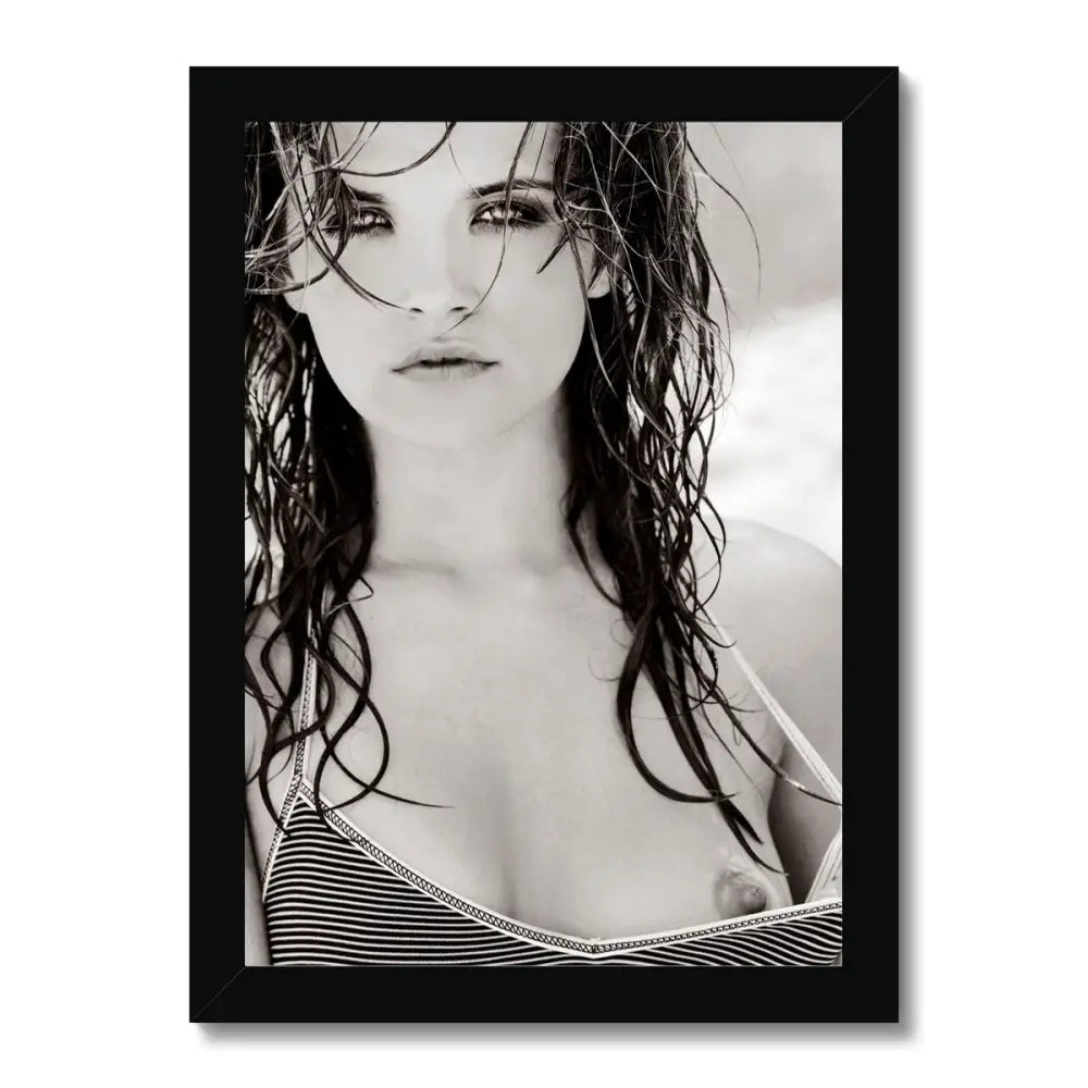 Naughty Girl by David Mecey Framed Print - A4 Portrait