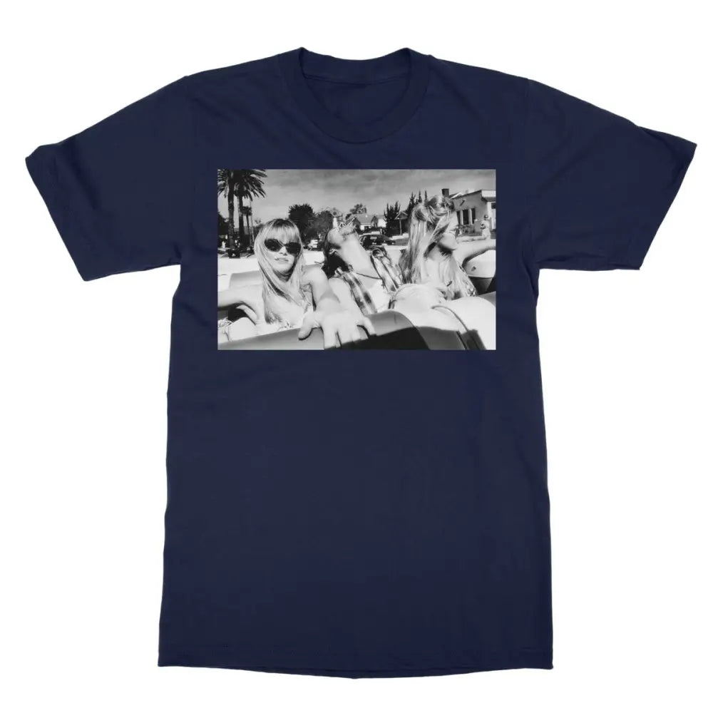 Old Hollywood by David Mece Softstyle T-Shirt - 2XL / Navy