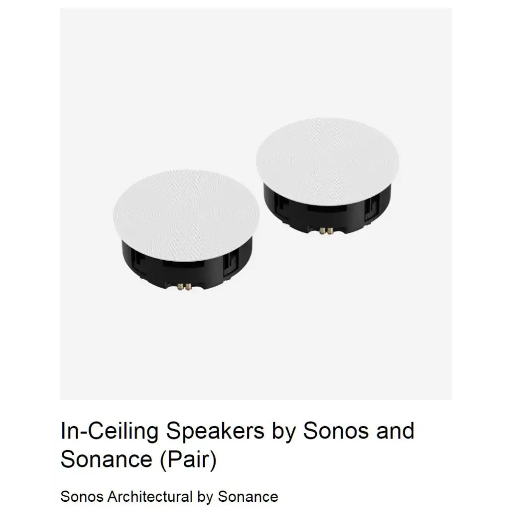 Sonos In-Ceiling Speaker Pair