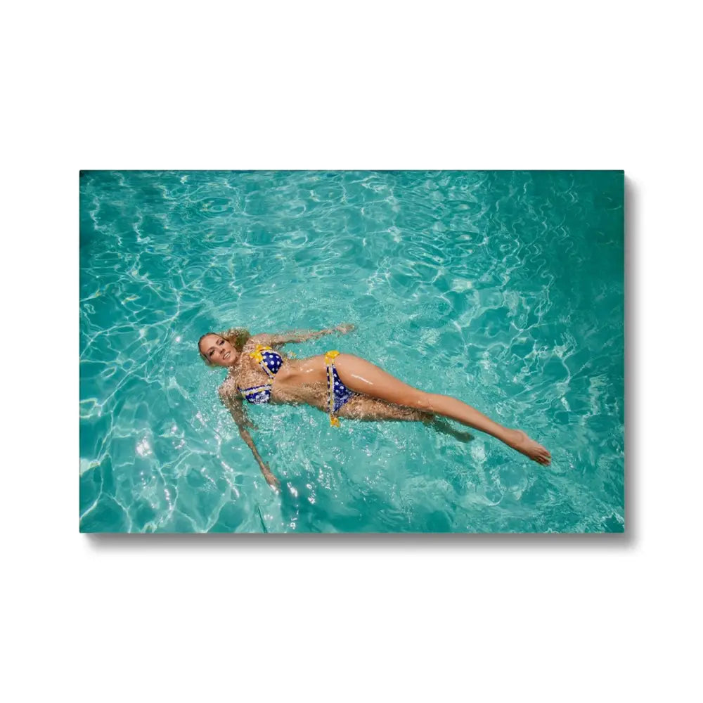 Swimmer by David Mecey Eco Canvas - 18’x12’ / White