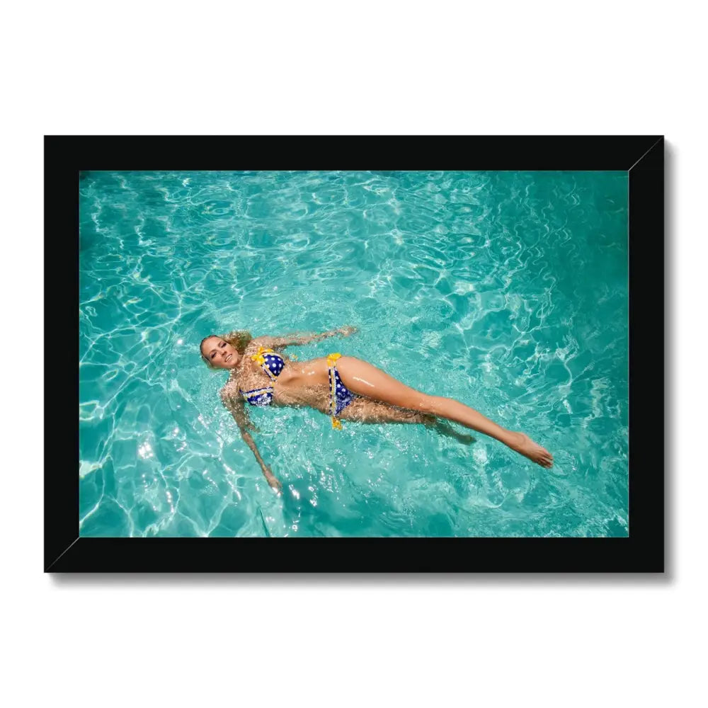 Swimmer by David Mecey Framed Print - 12’x8’ / Black