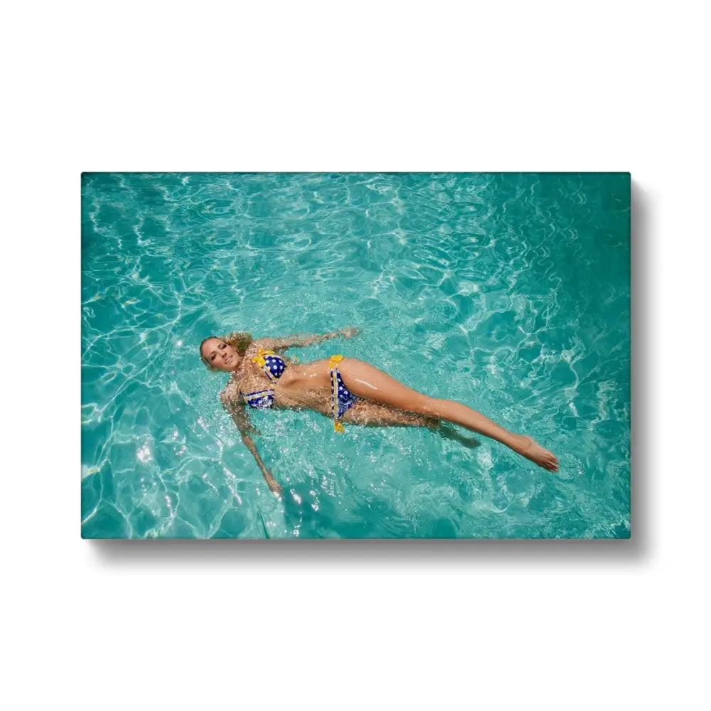 Swimmer Canvas - 12x8 / White Wrap - Fine art