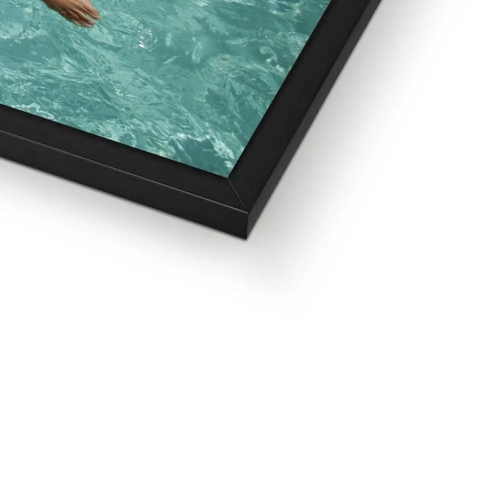 Swimmer Framed Print - 12x8 / Black Frame - Fine art