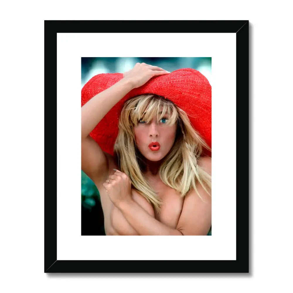 The Red Hat by David Mecey Framed & Mounted Print