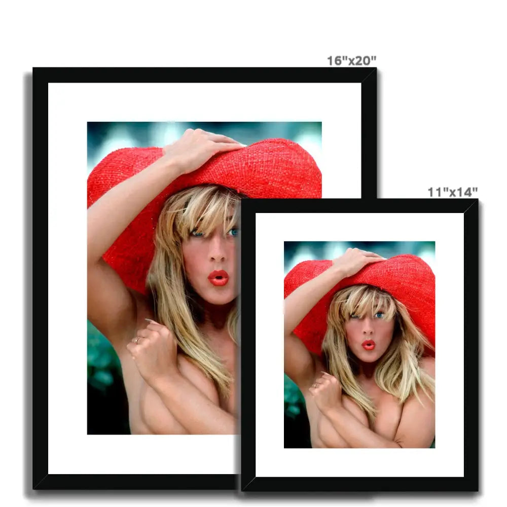 The Red Hat by David Mecey Framed & Mounted Print - Fine art