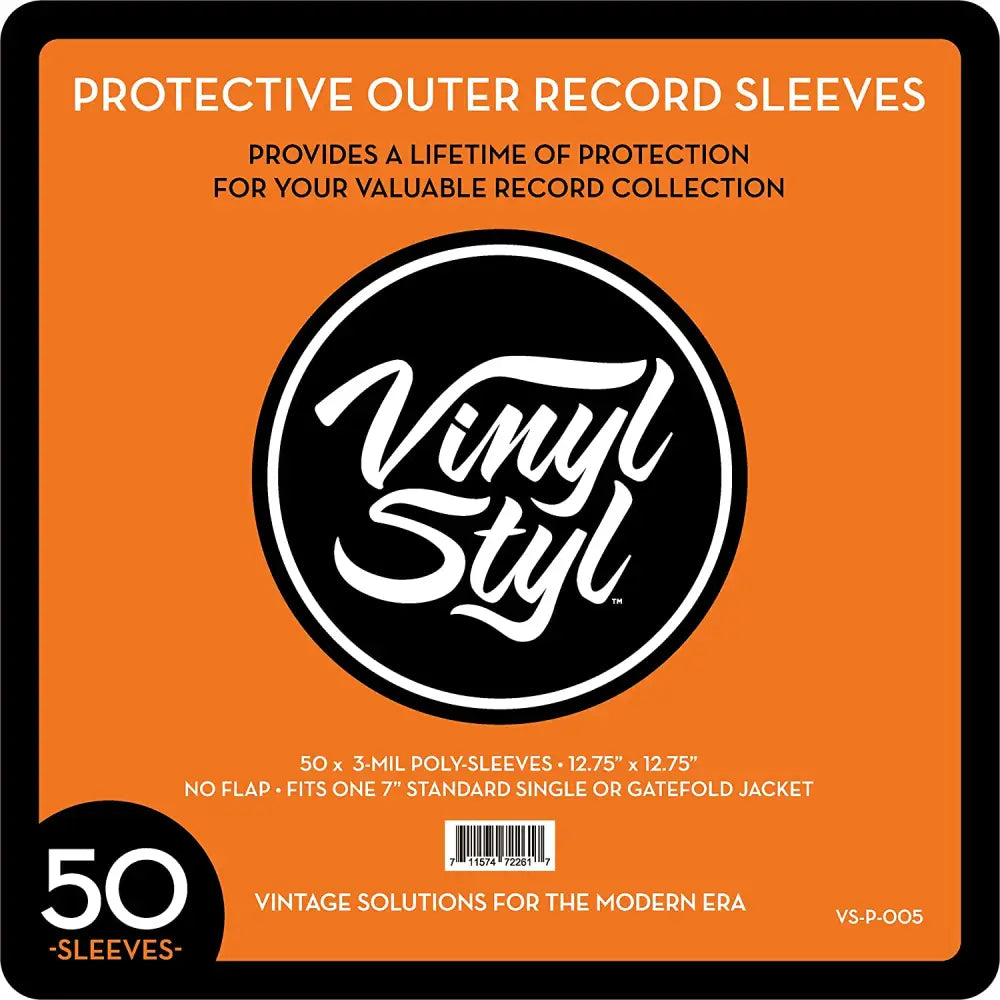 Vinyl Styl - 12'' Outer Sleeves-Poly 3 mil record jacket sleeves, 12-3/4 x 12-3/4, no flap - Vinyl Styl - Private Technology Group