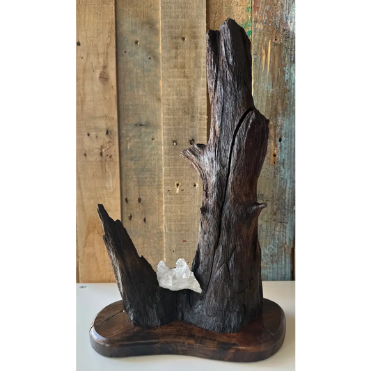 Walnut Roots with Crystal - Original Artwork